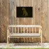 Zebra - Strepen - Goud Tuinposter op houten frame 2 cm dik klein -sfeer4