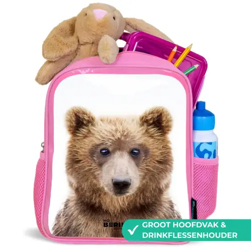 Bennie Beer Kinderrugzak - Roze middel -inhoud_NL