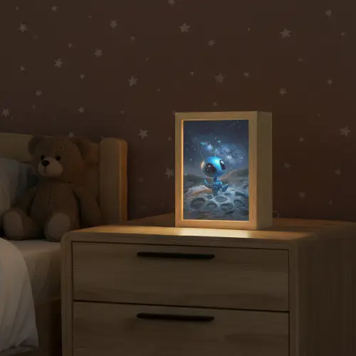 Ruimtewezen - Blauw - Galaxy Light Box met kabel klein -sfeer1_kind