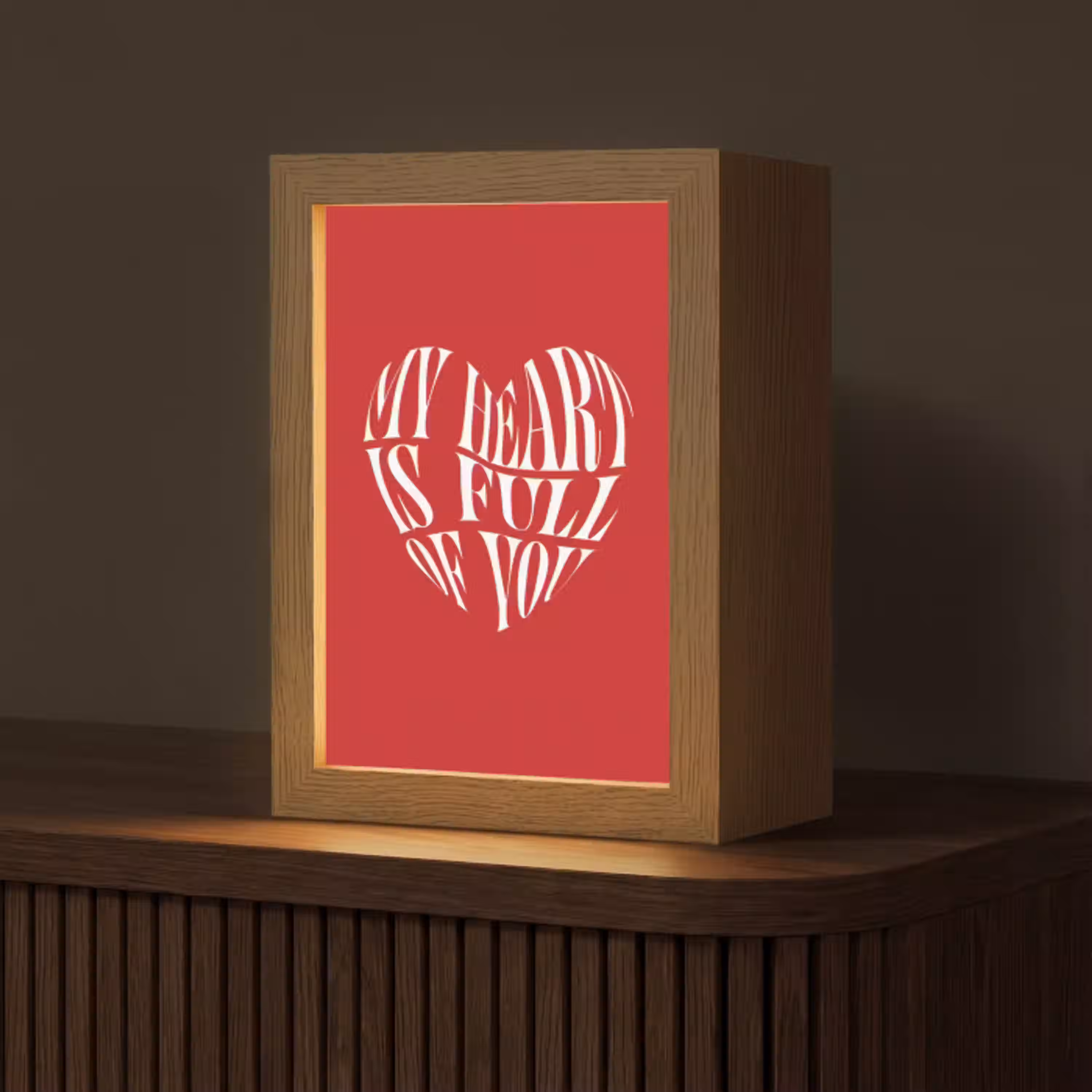 Rood - Hart- Tekst - Valentijn Light Box met kabel (Tafellamp) klein -z3d_website