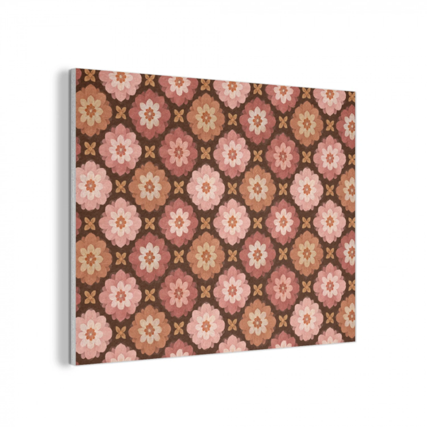 Geometrisch - Bloemen - Kleurrijk PET vilt klein 837 -3d