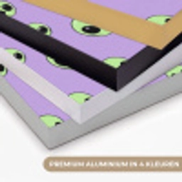 Alien - Retro - Lila Textielframe zwart klein 947 -USP_kleurenNL