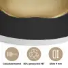 Appel - Goud - Chrome - Zwart Akoestische PET Vilt - Rond klein -closeup_NL