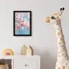 Takken - Bloesems - Roze fotolijst zwart zonder passe partout klein -usfeer4_kinderkamer