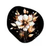Bloem - Verf - Goud - Graffiti - Modern Wandcirkel Organisch Forex 3mm klein -3d
