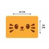 Kat - Simplistisch - Oranje - Vrolijk Placemat vinyl groot -specs