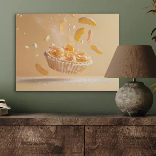 Peach - Eten - Taart - Oranje PET vilt klein -sfeer2