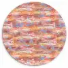 Vloeiend - Olie - Verf - Kleur Wandcirkel kunststof plaat 5mm dik klein 188 -3d