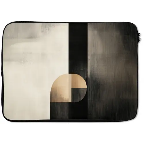 Vormen - Modern - Zwart laptophoes neopreen klein -zkaufland3dotto
