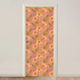Botanisch - Bloemen - Kleurrijk deurposter klein 289 -3d_beige