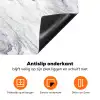 Wervelende - Grijsstructuur - Marmer - Wit Inductie beschermer vinyl 3mm klein 276 -zzzzzzz-td-onderkant