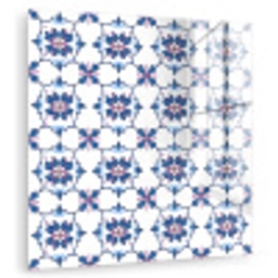 Modern - Patroon - Blauw - Roze plexiglas 5mm klein 11 -zzzproduct_nieuw
