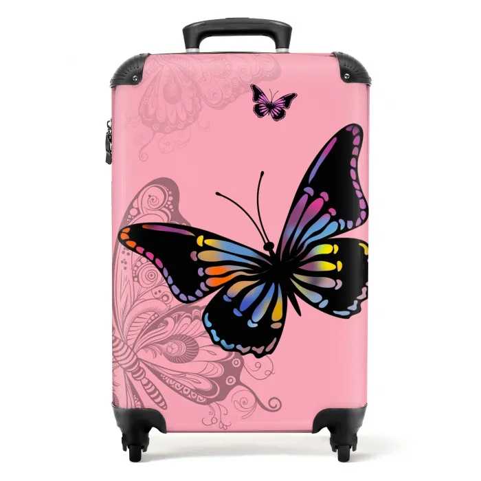 Bubblegum butterfly Koffer - NBS - Handbagage middel -productfoto_recht