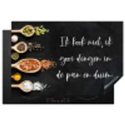 Ik gooi dingen in de pan en duim - Keuken - Quotes - Spreuken - Humor Inductie beschermer vinyl 3mm klein -3d