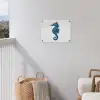 Zeepaardje - Staart - Blauw tuinposter los doek klein -sfeer8