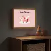 Eenhoorn - Vleugels - Roze - Regenboog Light Box met batterij (Wandlamp kind) middel -sfeer5_kind