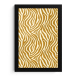 Zebra - Klassiek - Oker - Geel fotolijst zwart zonder passe partout klein 224 -3d