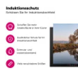 Bomen - Reflectie - Water - Zonsopgang - Serene Inductie beschermer vinyl 3mm klein -zzzzzzz-lf-ups