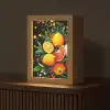 Citroenen - Zwart - Kruiden - Graffiti - Verf Light Box met kabel (Tafellamp) klein -z3d_website
