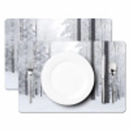 Bos - Sneeuw - Pad - Winter - Stilte Placemat vinyl groot -zzsfeer2_Kitchenyeah-website