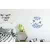 Modern - Vogels - Delfts - Blauw Wandcirkel aluminium klein -kinderkamer
