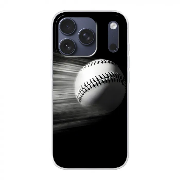 Honkbal - Wit - Vliegt Telefoonhoesje iPhone 17 Pro klein -3d