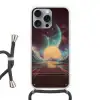 Planeten - Neon - Berglandschap - Zon Hoesje iPhone 16 Pro Max met koord klein -3d