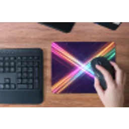 Kruisen - Lasterstralen - Neon muismat rubber klein -toetsenbord
