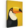 Toekan - Minimalistisch - Snavel - Oranje Tuinposter op houten frame 2 cm dik klein -3d