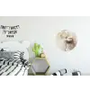 Bloem - Beige - Verf - Schaduw Wandcirkel aluminium klein -kinderkamer