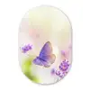 Lavendel - Vlinder - Bloemen Wandcirkel Ovaal Forex klein -3d