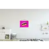Hotdog - Roze - Retro textielposter latten blank klein -kinderkamer
