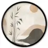 Japandi - Landschap - Beige Fotolijst rond zonder passe partout klein -3d