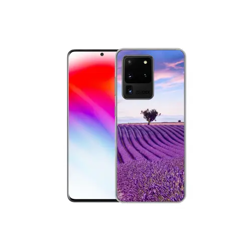 Lavendel - Natuur - Paars - Bomen Telefoonhoesje Samsung Galaxy S20 Ultra klein -dubbelS20Ultra