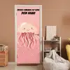 Niedliche Qualle auf rosa Hintergrund. deurposter klein -sfeer1