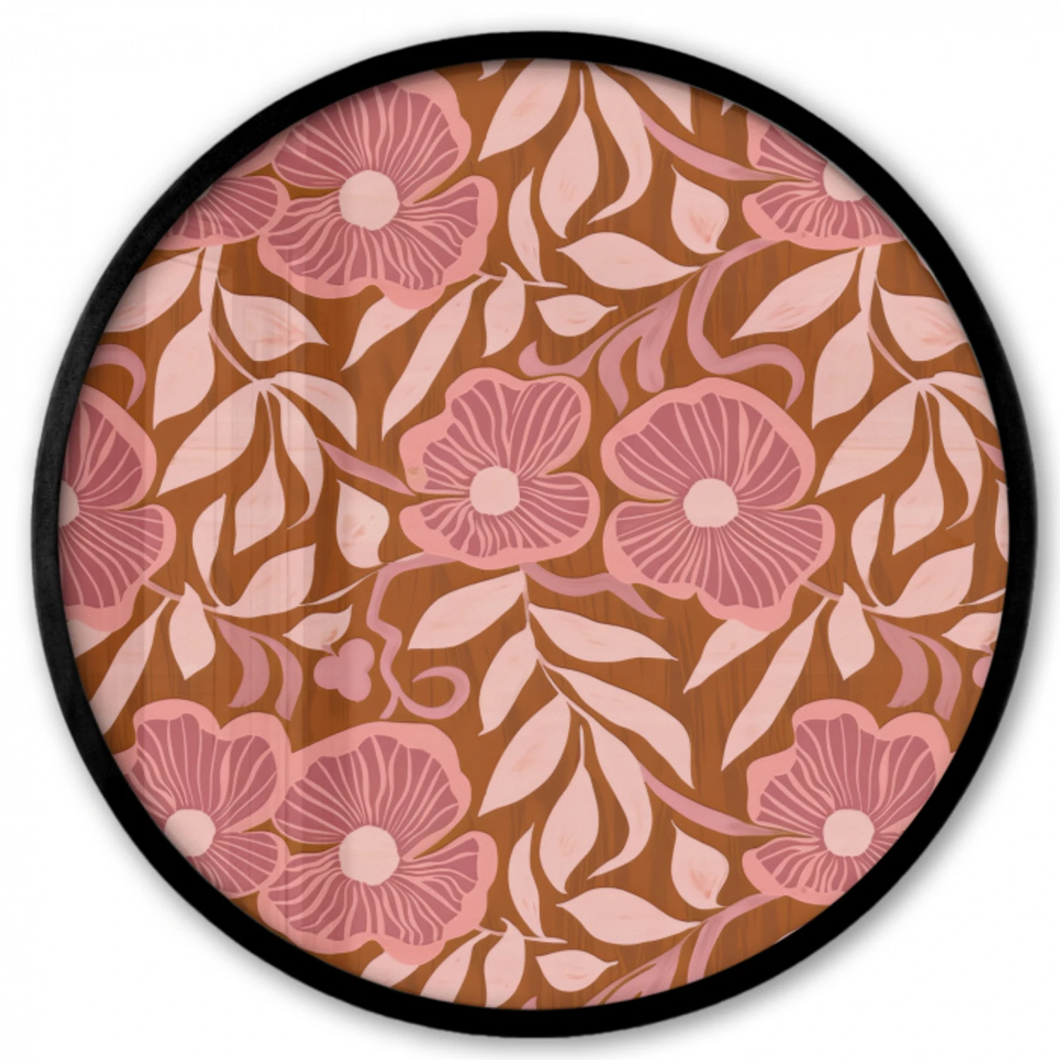 Sfeer - Bloemen - Roze Fotolijst rond zonder passe partout klein 856 -3d
