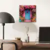 Bloemen - Deur - Roze aluminium wit klein -sfeer5