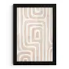 Decoratief - Labyrint - Beige fotolijst zwart zonder passe partout klein -3d