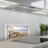 Duinenzicht op Oceaan keuken achterwand spatscherm klein -3d_schuin