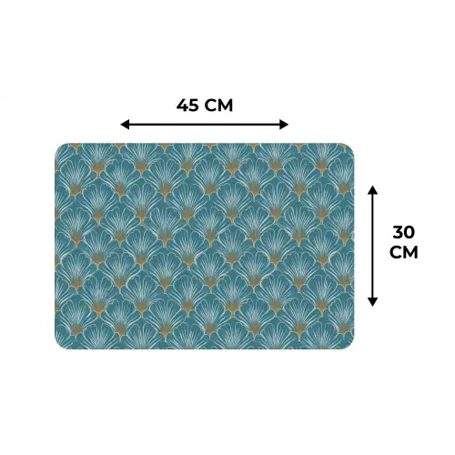 Symmetrisch - Patroon - Blauw Placemat vinyl groot 368 -specs