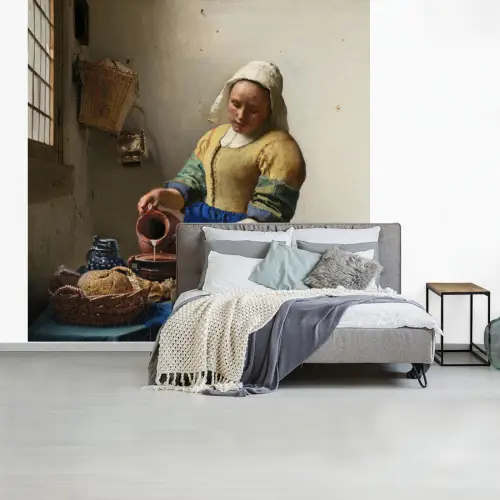 Het melkmeisje - Kunst - Oude meesters - Vermeer fotobehang vinyl groot -slaapkamer