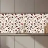 Bloemen - Botanisch - Bordeaux keuken achterwand 2 middel 871 zz_3dshopping