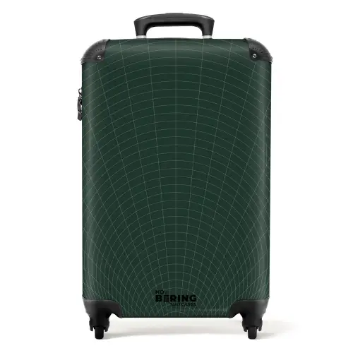 Abstract - Groen gridpatroon NBS - Handbagage koffer - Kinderen Unisex middel -productfoto_recht