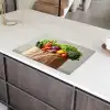 Papieren - Boodschappen - Groente - Kleurrijk Inductie beschermer vinyl 3mm klein -sfeer8