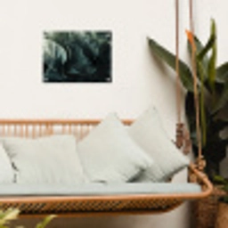 Groen - Bladeren - Glad - Nerven tuinposter los doek klein -sfeer7