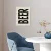 Beer - Vintage - Zwart - Beige poster papier klein -sfeer3