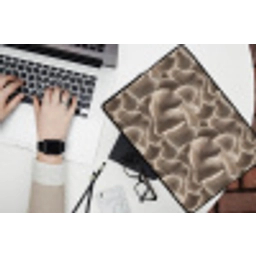 Waaiervorm - Beige - Vezel textuur laptophoes neopreen klein 279 -bureau