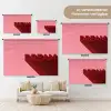 Dream - 3D - Rood - Roze Wandkleed katoen klein -tsfeer8_DE