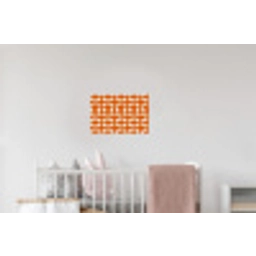 Oranje - Organische vormen - Wit Muursticker klein 286 -kinderkamer
