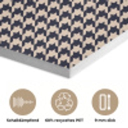 Plaid - Patroon - Ruit - Donkerblauw PET vilt klein 837 -closeup_DE